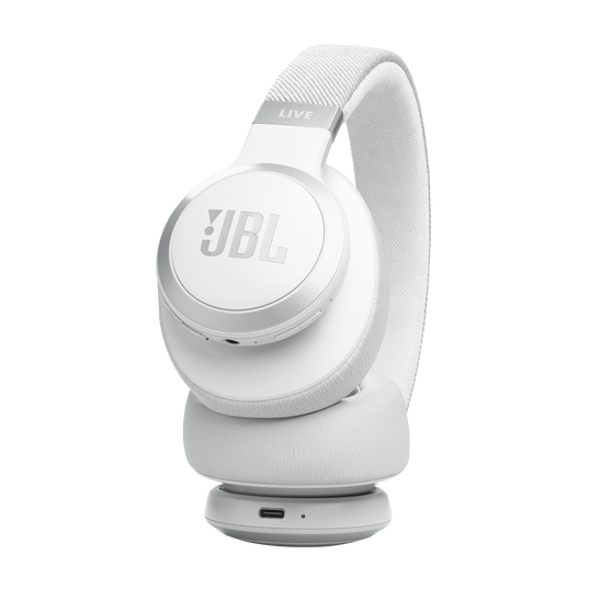 JBL Live 770NC - White - Wireless Over-Ear Headphones with True Adaptive Noise Cancelling - Detailshot 2